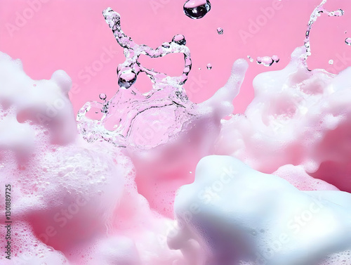 Pink Foam Abstract Backgrou...