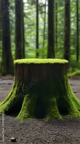 Photo - Mossy Tree Stump in...