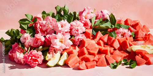 Pink Roses and Watermelon S...