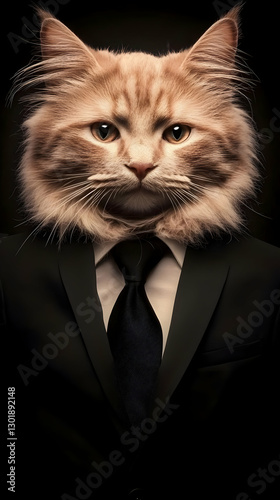 Illustration - Cat in a Sui...