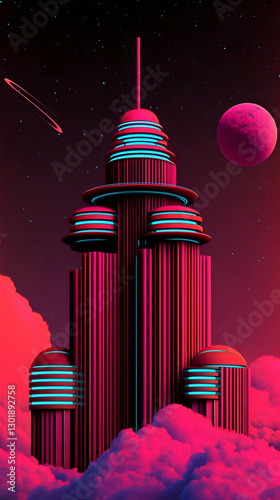 3D Illustration- Retro Futu...