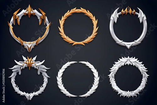 3D Illustration-Circular Fr...