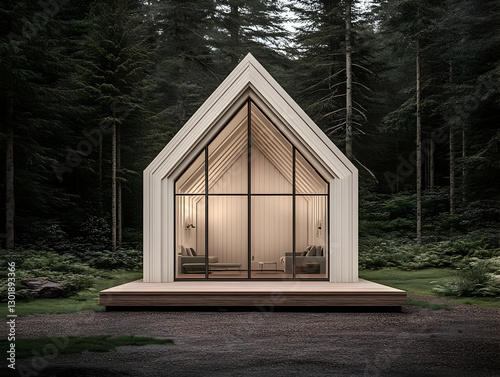3D Illustration Modern Cabi...