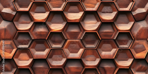 3D Illustration Wood Textur...