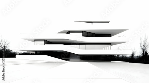 Illustration Modern White B...