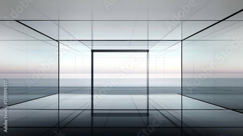 3D Illustration Empty Glass...