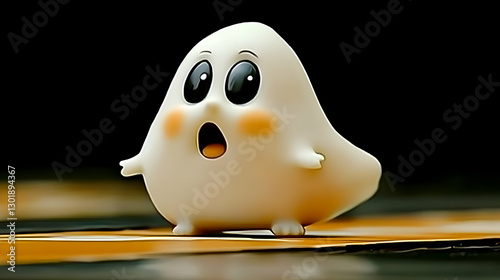 Illustration Cute Ghost Sur...