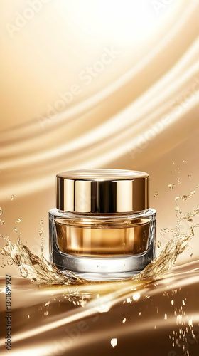 3D Illustration Golden Cosm...