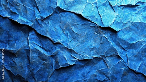 Wallpaper Mural Crumpled Blue Paper Texture Torontodigital.ca
