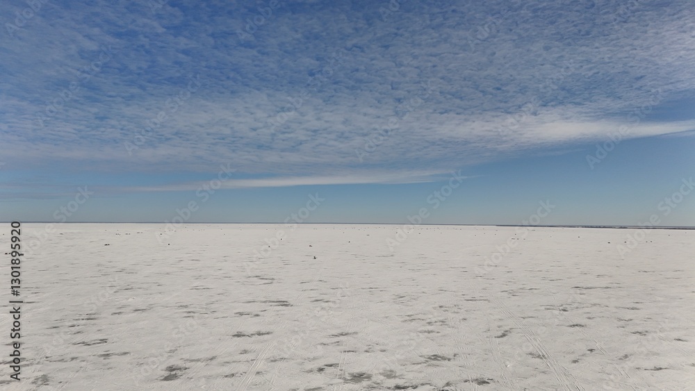 Obraz premium Frozen Lake Winnipeg