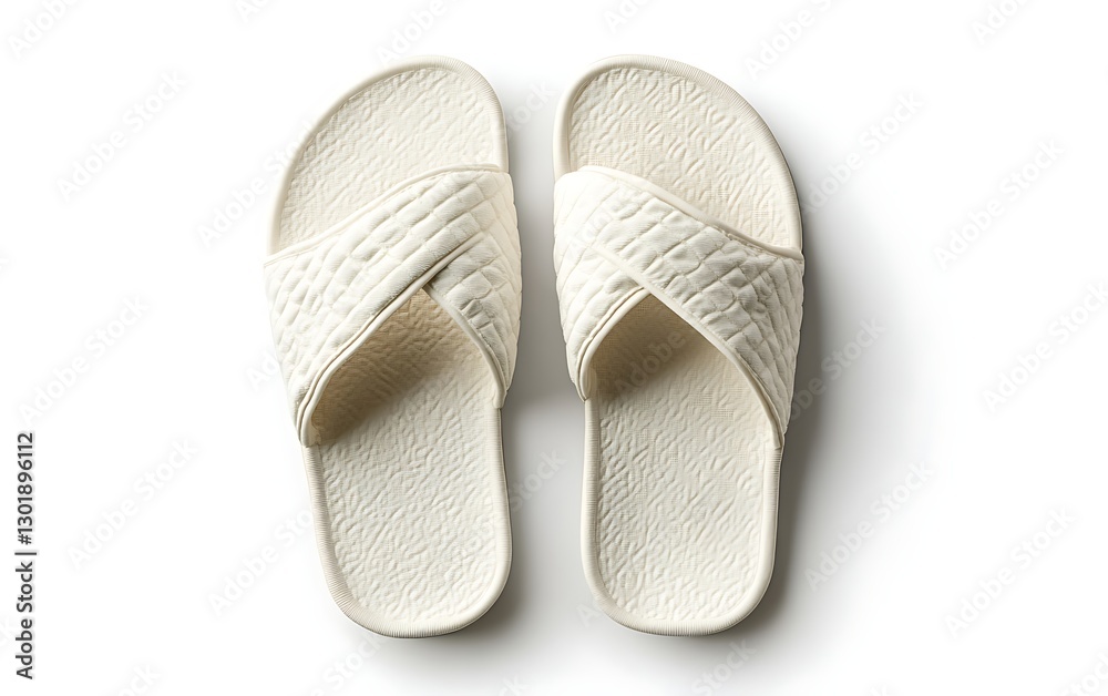 a pair of white slippers a pair of white slippers