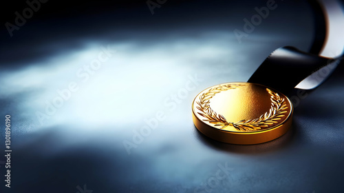 3D Render Gold Medal Achiev...