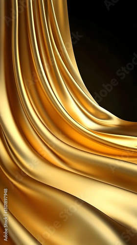 3D Abstract Background Gold...