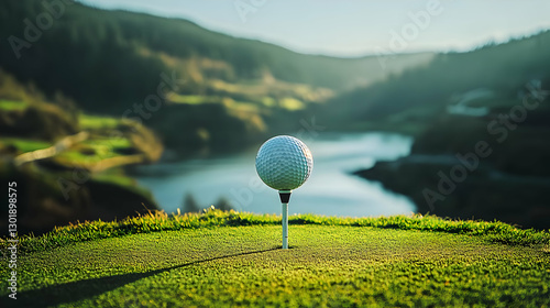 Photo - Golf Ball on Tee, G...