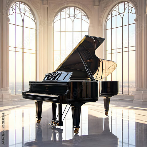 3D Illustration Grand Piano...
