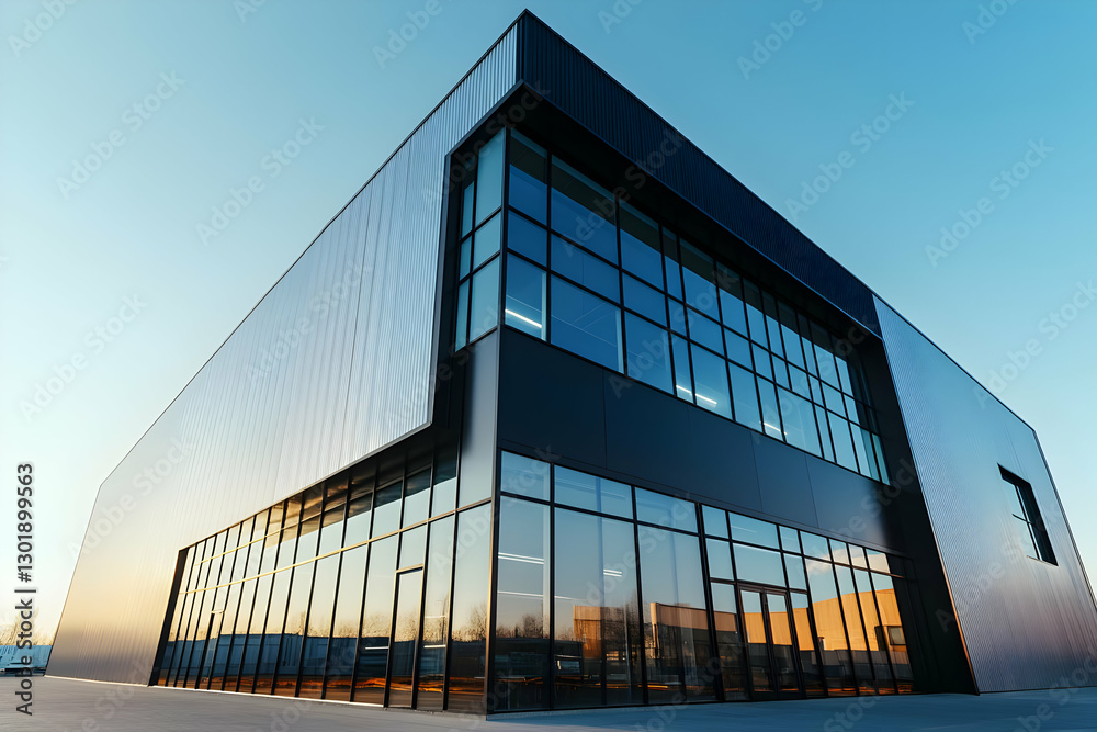 Fototapeta premium Photo Modern Building Exterior Architecture Glass Steel Design