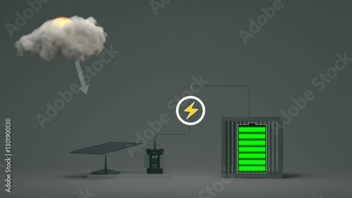 The intermittency of renewable energy, which produces electricity in a haphazard manner	