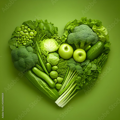 Photo Green Vegetables Hear...