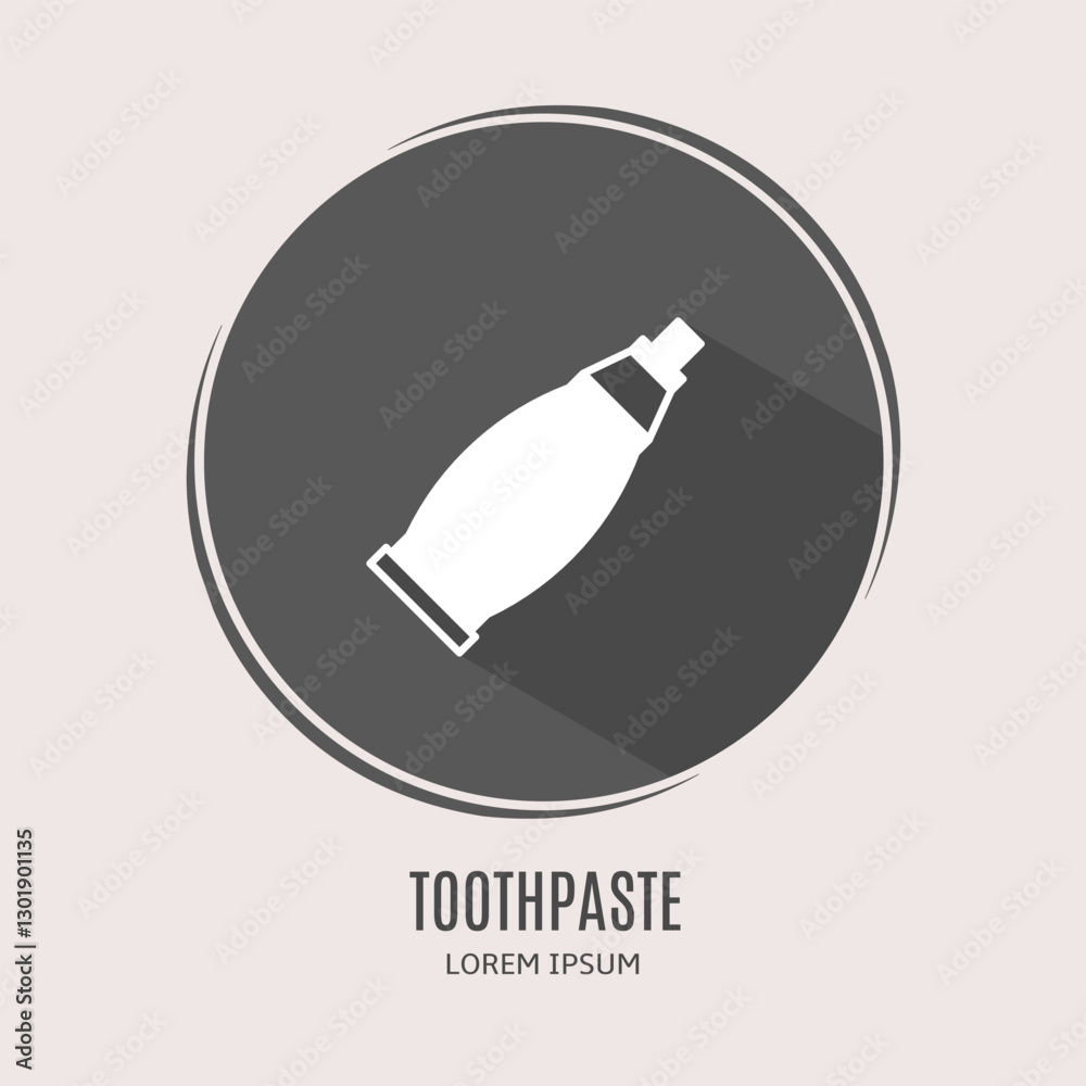 Symbol toohpaste logo. Illustration of toothpaste in flat. Stock vector. Symbol toohpaste logo. Illustration of toothpaste in flat. Stock vector.