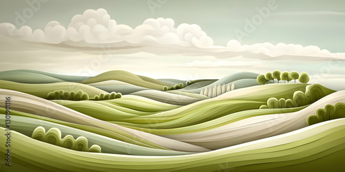 Illustration Green Hills La...