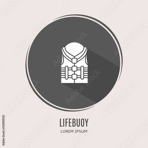 Symbol lifebuoy logo. Illustration of lifebuoy in flat. Stock vector.
