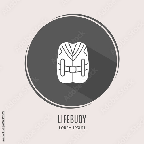 Symbol lifebuoy logo. Illustration of lifebuoy in flat. Stock vector.