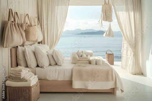 Photo Serene Coastal Bedroo...