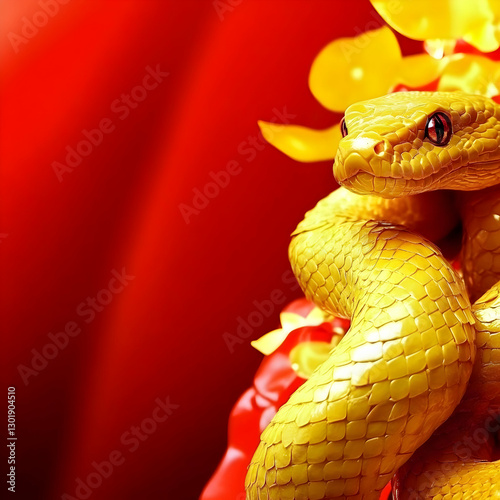 Golden Snake Illustration, ...