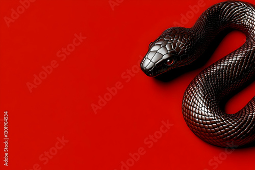 3D Illustration - Black Sna...