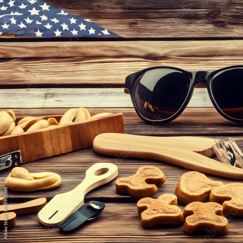 Photo: Flag, Sunglasses, Tr...