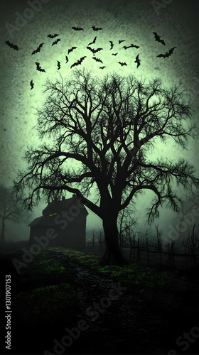 Illustration of Spooky Hous...