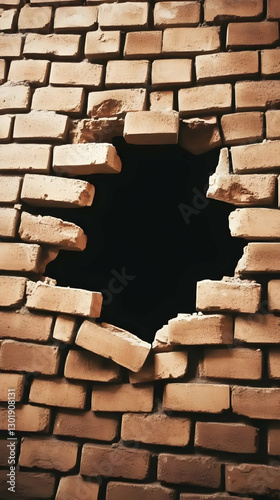 Photo of Broken Brick Wall ...