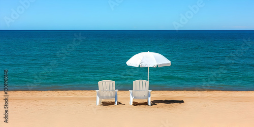 Photo Serene Beach Scene, O...