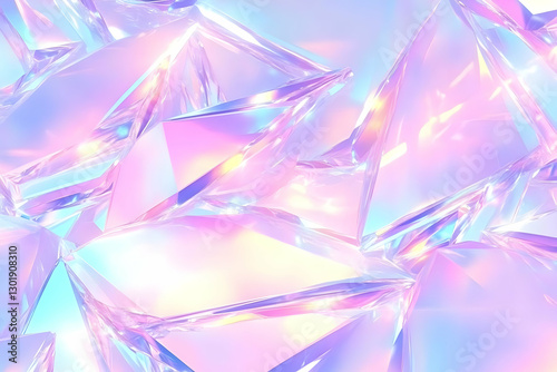 Obraz na płótnie Abstract Background Illustration - Iridescent Crystal Prism w salonie