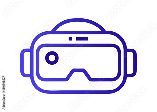 Virtual reality icon. Augmented reality icon. VR headset symbol. VR goggles icon. AR vision icon. vr headset icon. ar googles icon. Isolated.