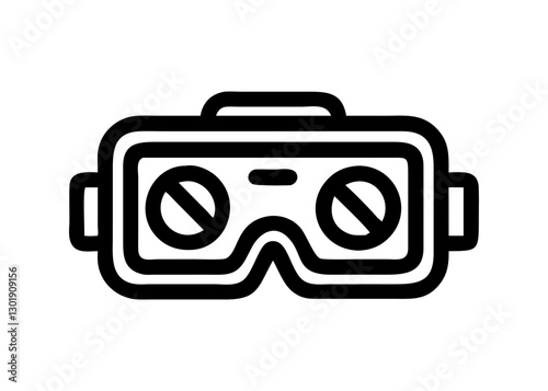 Virtual reality icon. Augmented reality icon. VR headset symbol. VR goggles icon. AR vision icon. vr headset icon. ar googles icon. Isolated.