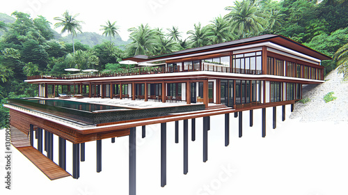 3D Illustration Tropical Lu...