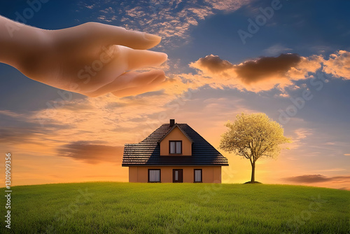 3D Illustration- Giant Hand...