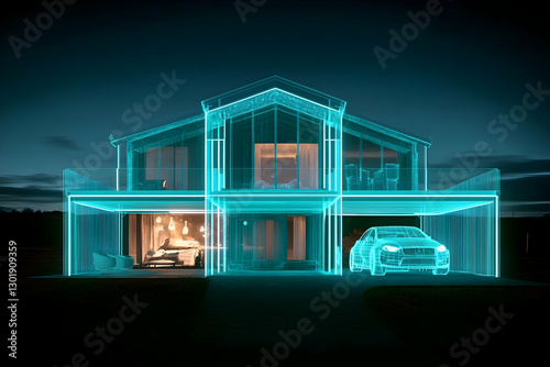 3D Illustration-Modern Hous...