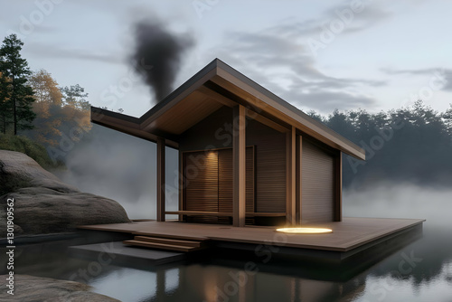 3D Illustration Cozy Lakesi...