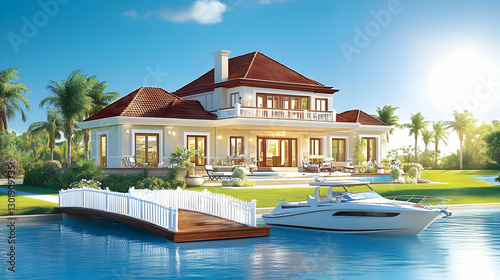 3D Illustration Luxury Wate...