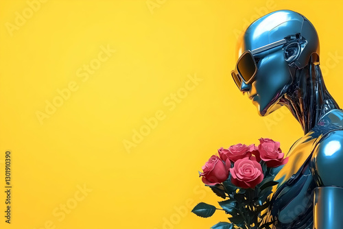 3D Illustration Robot Roses...