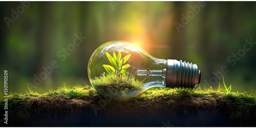 3D Illustration Green Energ...
