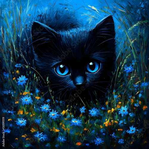 Illustration of Black Kitte...
