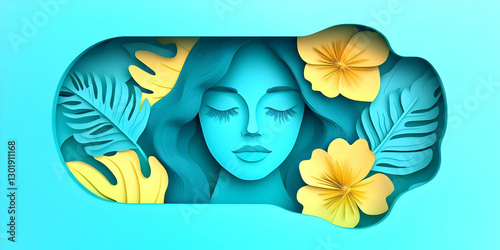 3D Illustration Tropical Be...
