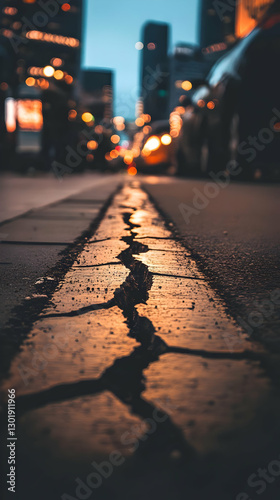 Photo - City Street Crack, ...