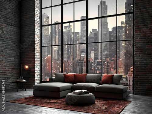 3D Illustration Loft Apartm...