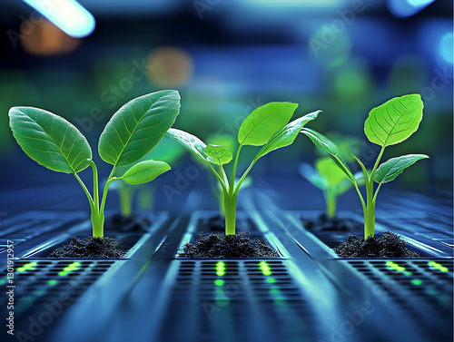 3D Illustration Green Plant...