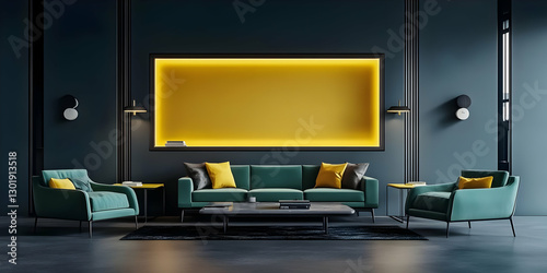 3D Illustration Modern Inte...