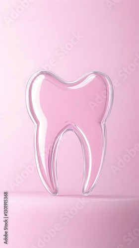 3D Illustration Pink Tooth ...